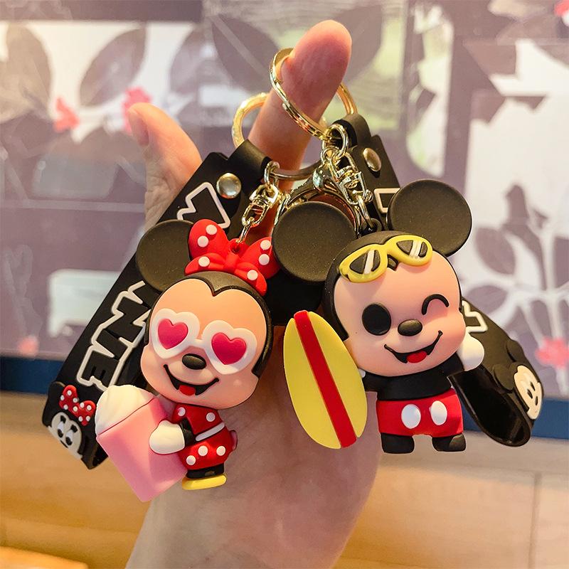 Disney Sweatshirt Mickey Minnie Keychain Cartoon Donald Duck Daisy Keyring Bag Pendant Decoration Accessories Gift