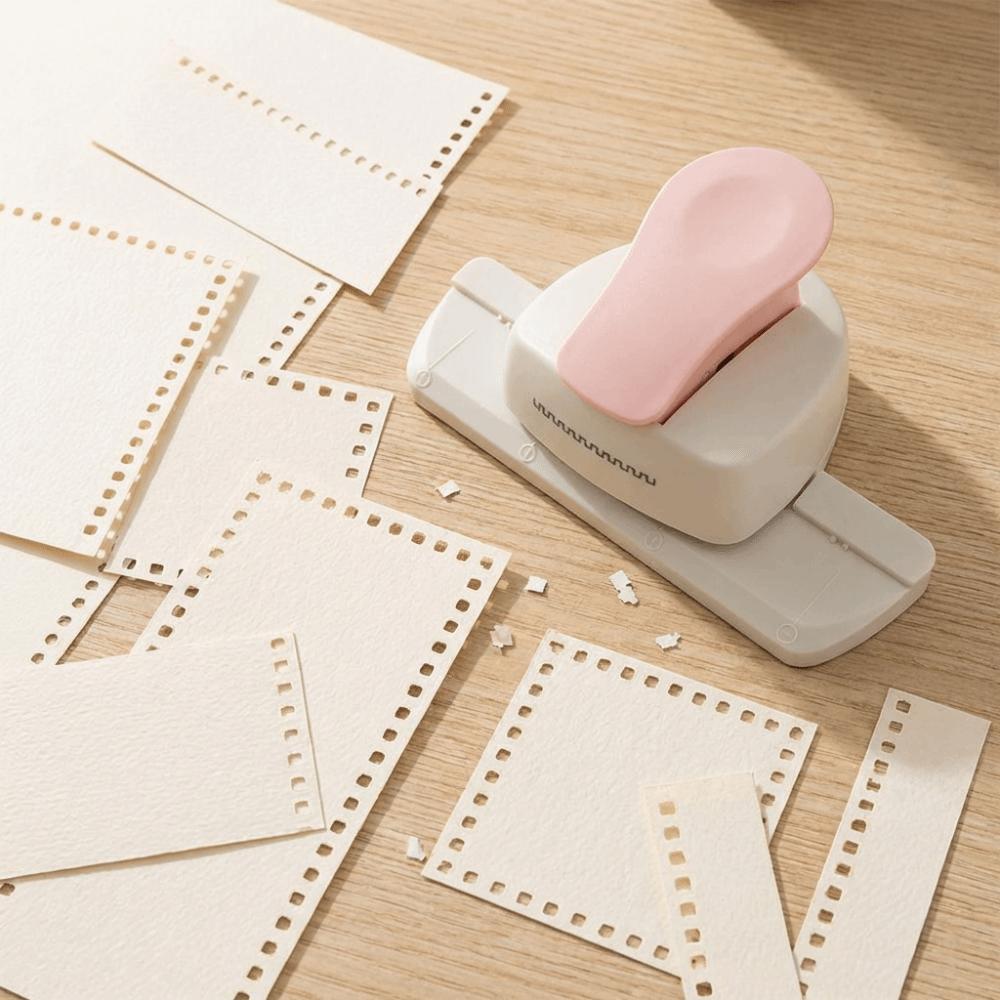 3,3cm Briefmarkenrand-Stanzgerät Arbeitsersparender gezahnter Stanzformer Präger Stempelform Lochstanzer Scrapbooking