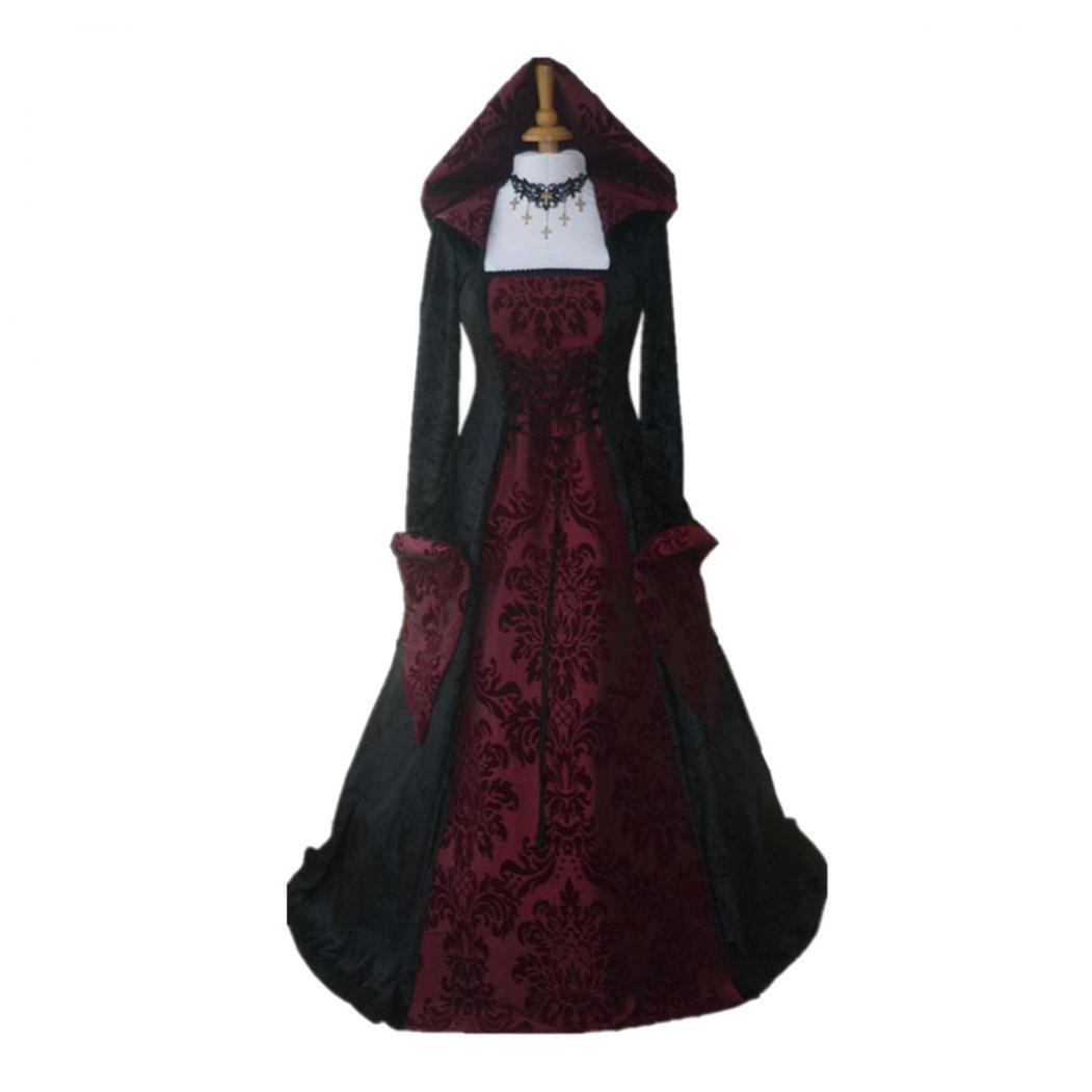 

Платье в готическом стиле длиной до пола для женщин, готическое макси, для Хэллоуина, косплея, ретро, средневековое 5XL