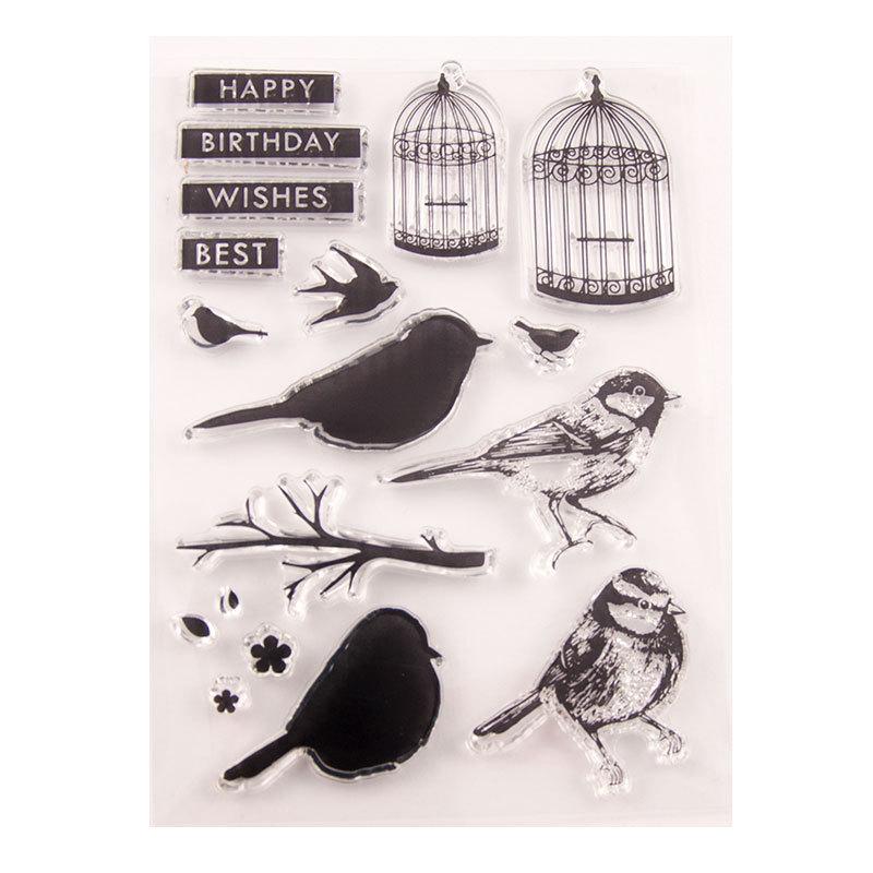 Clear Stamps for Card Making or Journaling Birthday Wish Dandelion Transparent Silicone Stamps for Journals Scrapbooking Album