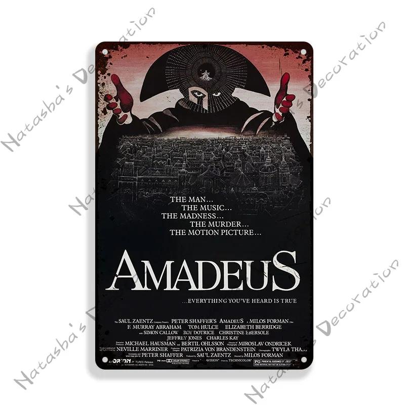 Movie Amadeus Vintage Poster Decorative Metal Sign Decorative Plate Bar Club Cafe Metal Plaque Cafe Wall Decor Industrial Decor