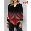 Nieuwe Dames Onregelmatige Zoom Bedrukt Casual Ronde Hals 3/4 Mouwen Plus Size T-Shirt Herfst Losse Pullover Blouse