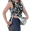 Women's - Adaptive Top with Front, Floral Print Sleeveless Shirt for Recovery