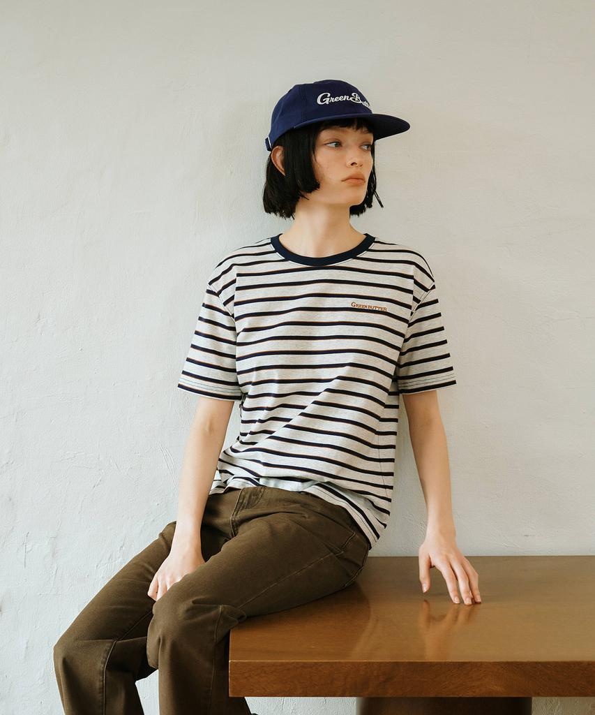 GREENBUTTER Cotton Stripe Tee (Oatmeal)