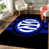 Inter Milan Pattern Rug Floor Mat for Living Room or Bedroom Soft and Comfortable Carpet a Gift for Birthday and Holiday.