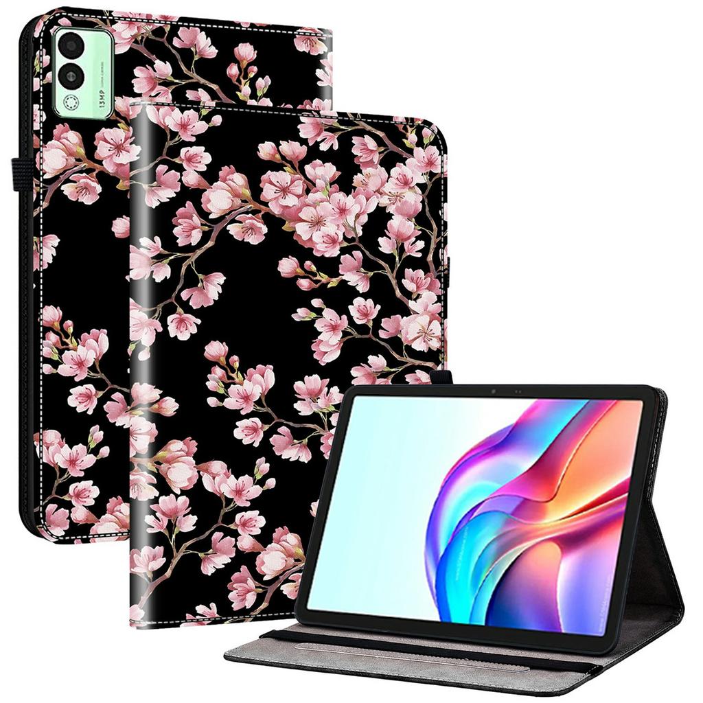 For TECNO Megapad 11 Leather Case Pattern Printed Stand Tablet Cover with Card Slots