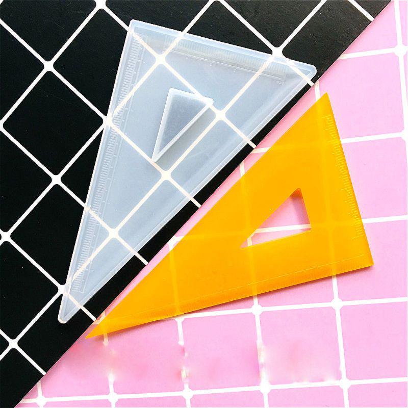 Buy 4 Shapes Silicone Resin Ruler Molds Straignt Square Triangular ...