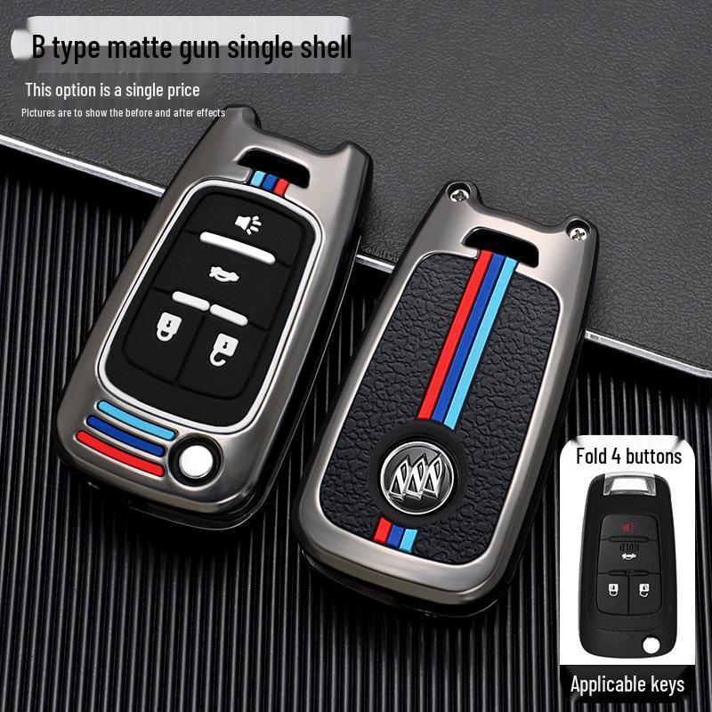 Buick Car Key Case Cover for Models: New Excelle, Verano, GT, Velite, Envision, Enclave, GL8, LaCrosse, GL6, Encore