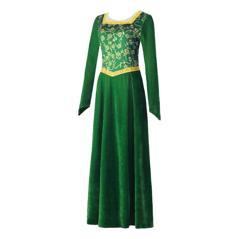 Monster Shrek, Fiona Princess Dress, Princess Green Dress OS Performance Costume