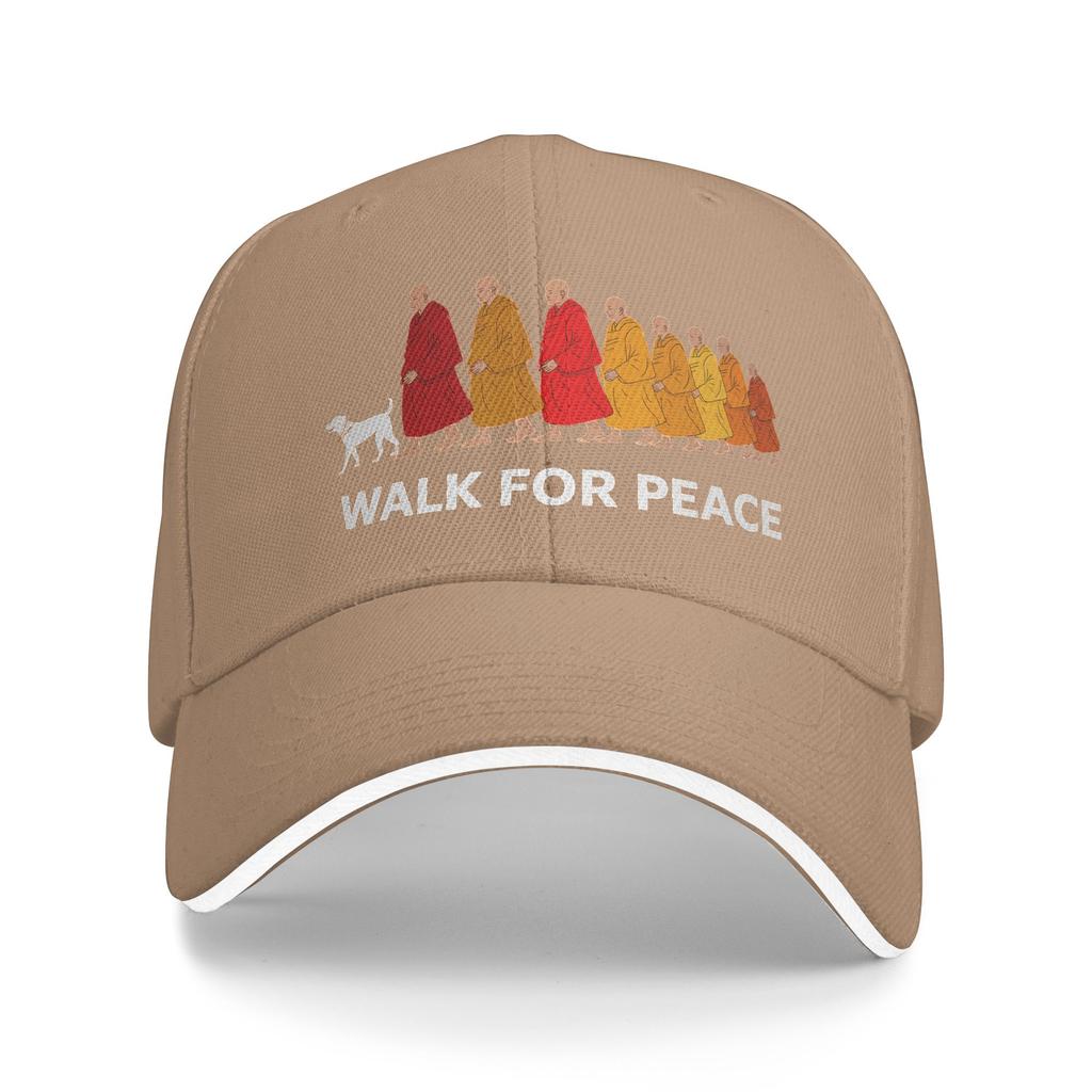 Sommer Freizeit Baseballkappe Retro Walk for Peace Mönche mit Aloka Hund Laufen Hippie Truckerhut Für Männer Mode Baseballkappen