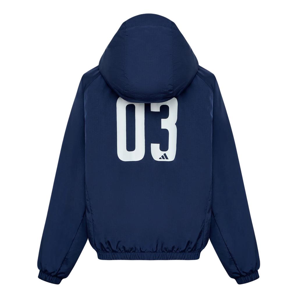 adidas Woven Loose Water-Resistant Minimalist Sports Style Hooded Zip-Up Long Sleeve Men Jackets LD7361