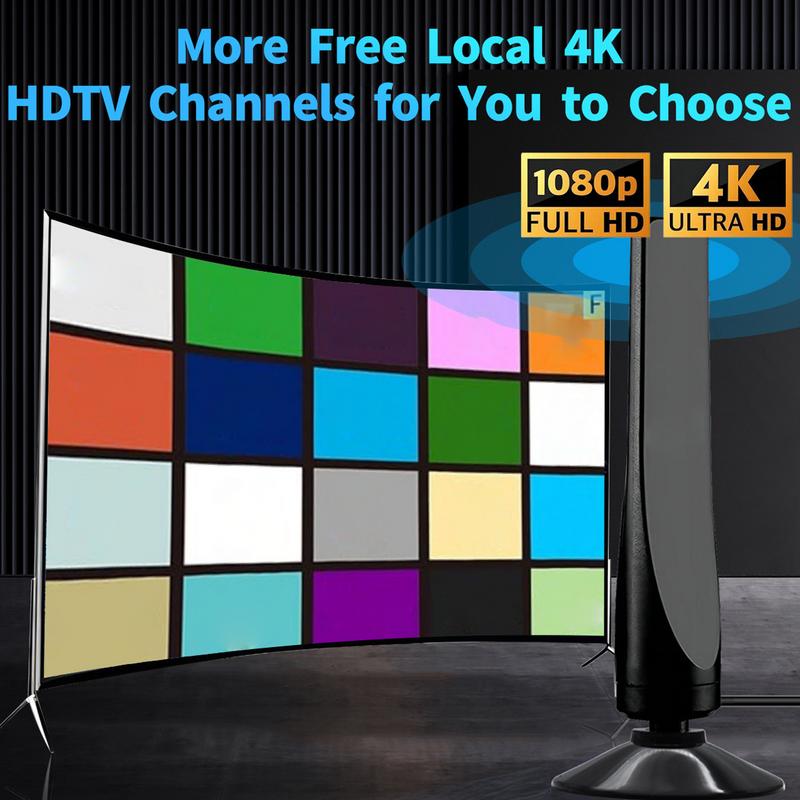Indoor Antenna for TV HD Long Range Reception Antenna With Scanner Signal Receiver Booster for 4K Indoor Smart TV Home Supplies
