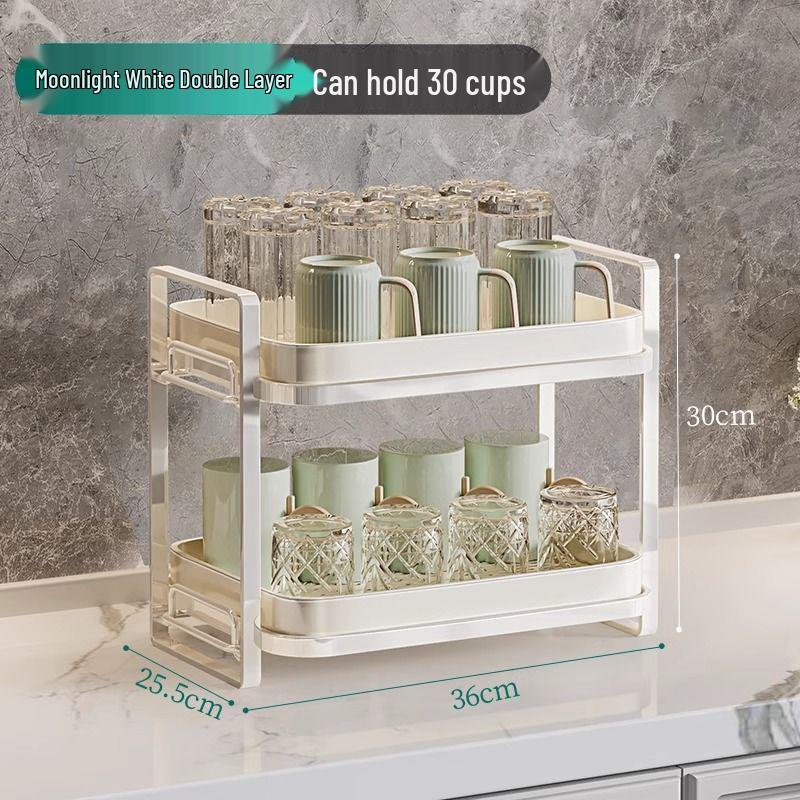 Double-Layer Desktop Tea Set & Cup Draining Rack