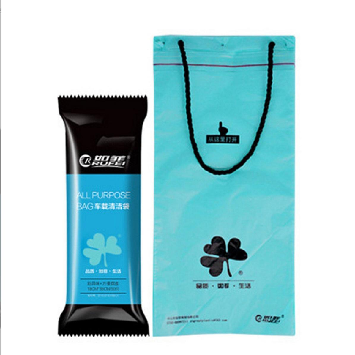 

50pcs Car Trash Bag, Stick-on Disposable Trash Bag, Leakproof Vomit Bags for Car, Kitchen, Travel, Camping, Bedroom, Study Room, Office синий