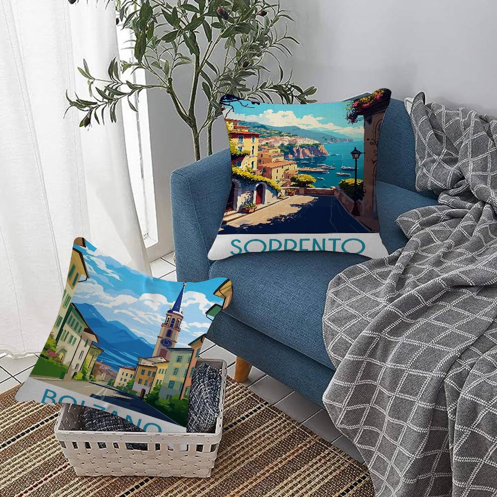 Florence Italy Europe TraveI City Landscape Pillow Cover Sofa Cushion Cover Home Room Decoration Children Gift