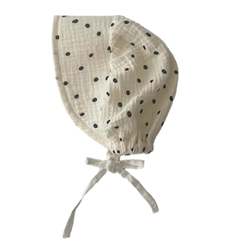 

Милий дитячий сонцезахисний капелюшок з зав язками, Дизайнерські фетальні шапочки для новонароджених, Весняно-літній тонкий капелюшок-боннет, Вітрозахисний головний убір