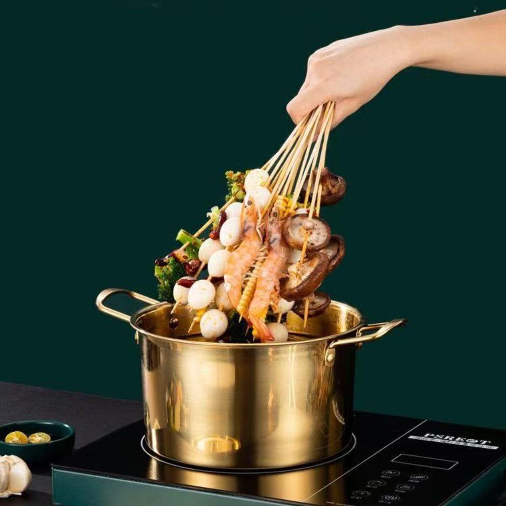 Double Handle Noodle Cooker Deepened Stew Pot Multipurpose Soup Cooking Pot  Porridge