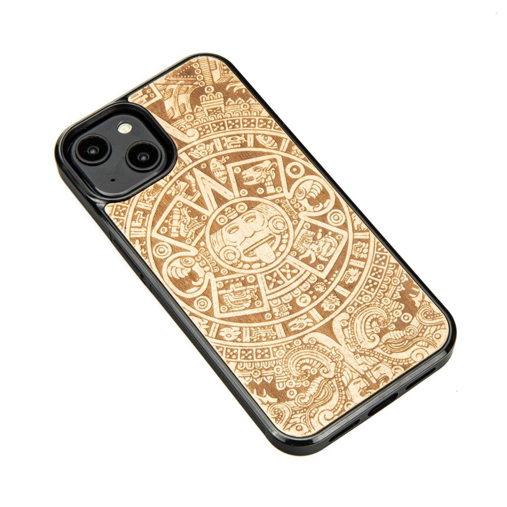 Bewood Wooden Case for iPhone 15 Aztec Calendar Aniegre