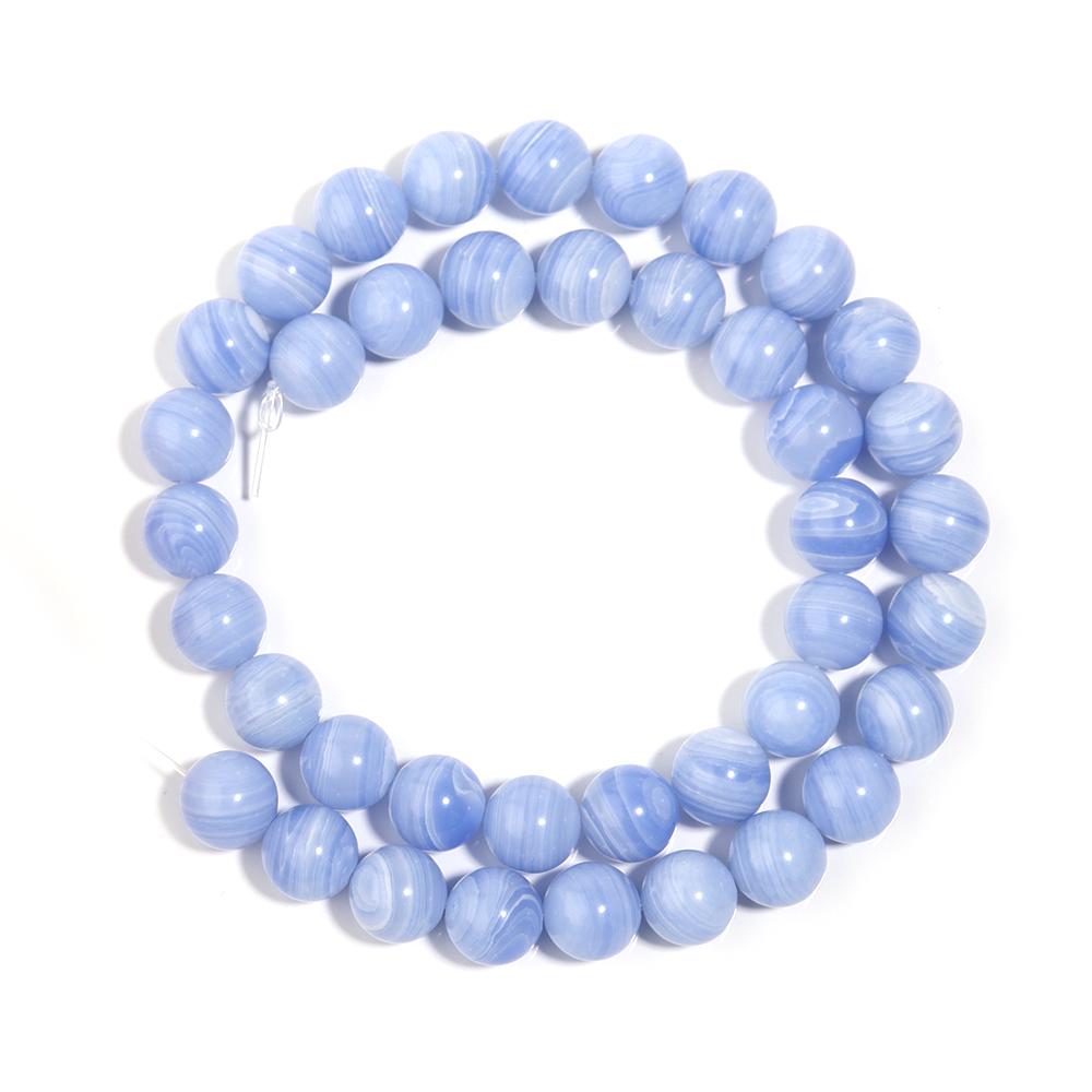 1 String Natural Stone Beads 4 6 8 10 12mm Synthetic Purple Agate Stripe Spacer Round Beads Diy High Quality Necklace Bracelet