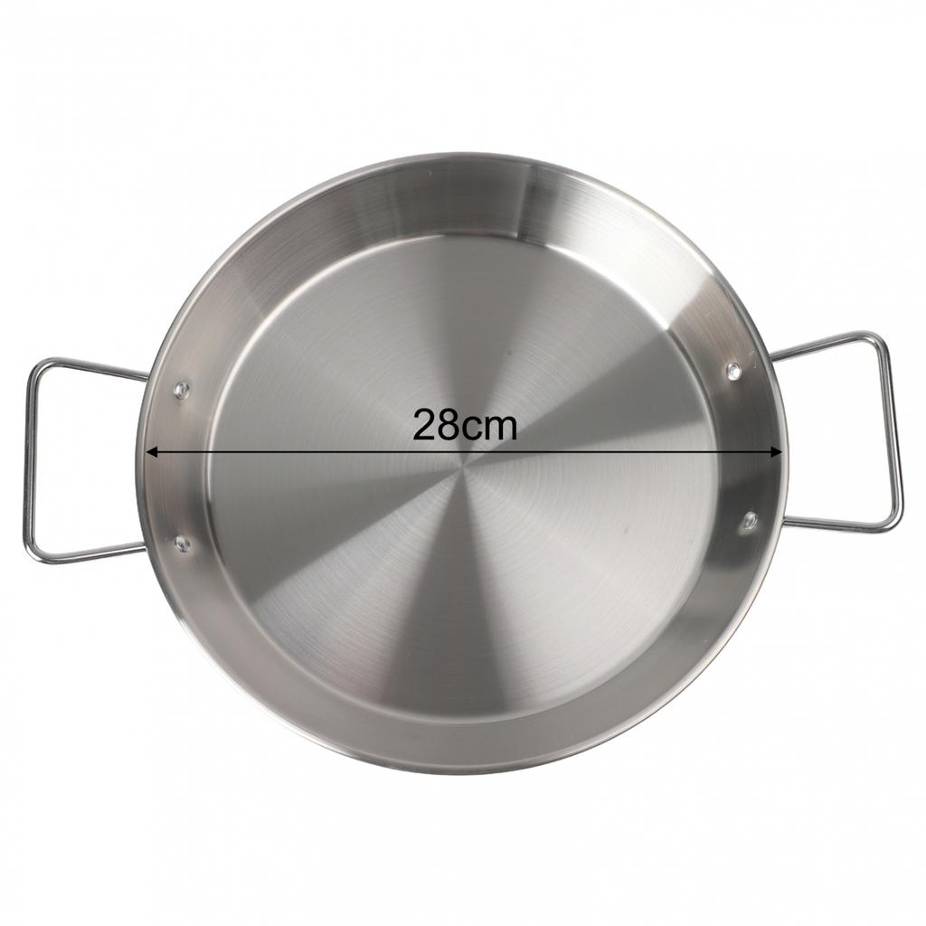 Paella Cooking Pot Stainless Steel Pot Ergonomic Handles High Temperature Safe