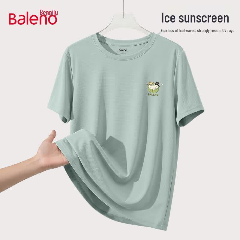 Baleno Men s Cool Touch Ice Silk Short Sleeve T-Shirt L
