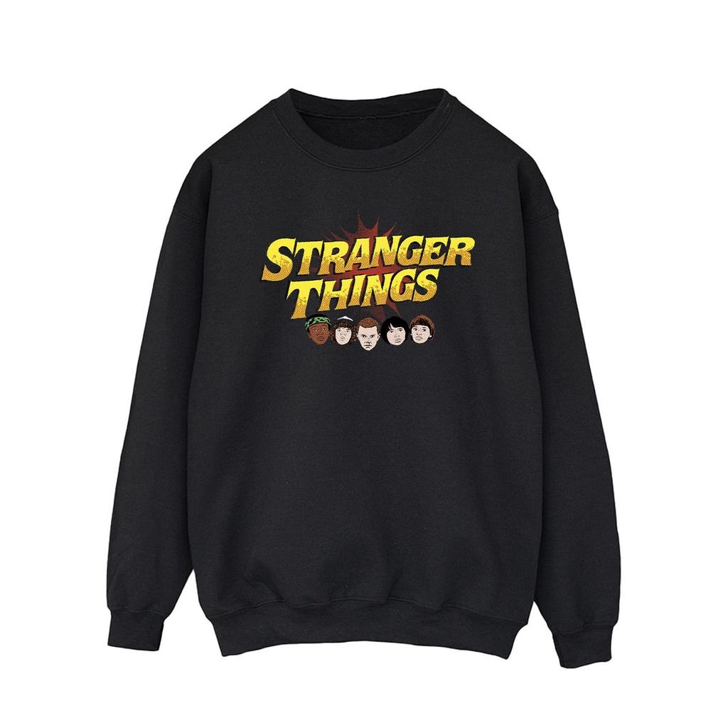 Netflix Mens Stranger Things Comic Heads Sweatshirt