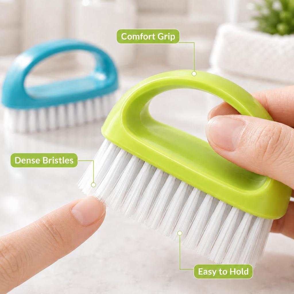 Scrub Brushes 2 Pack, Soft Bristle Nail Cleaning Brush, Multi-Purpose Use