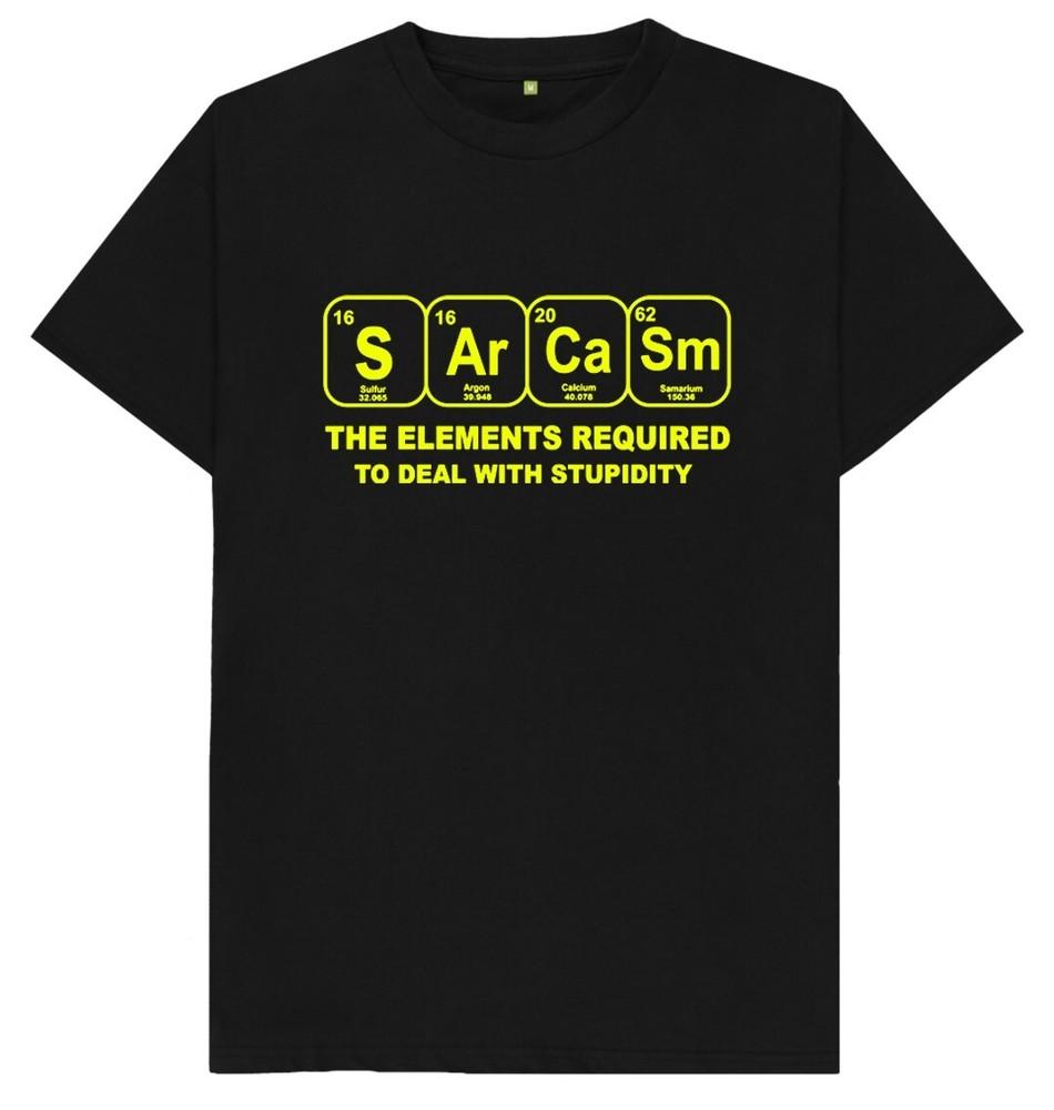 Sarcasm The Elements To Deal With Stupidity Funny Joke Humour Gift T Shirt