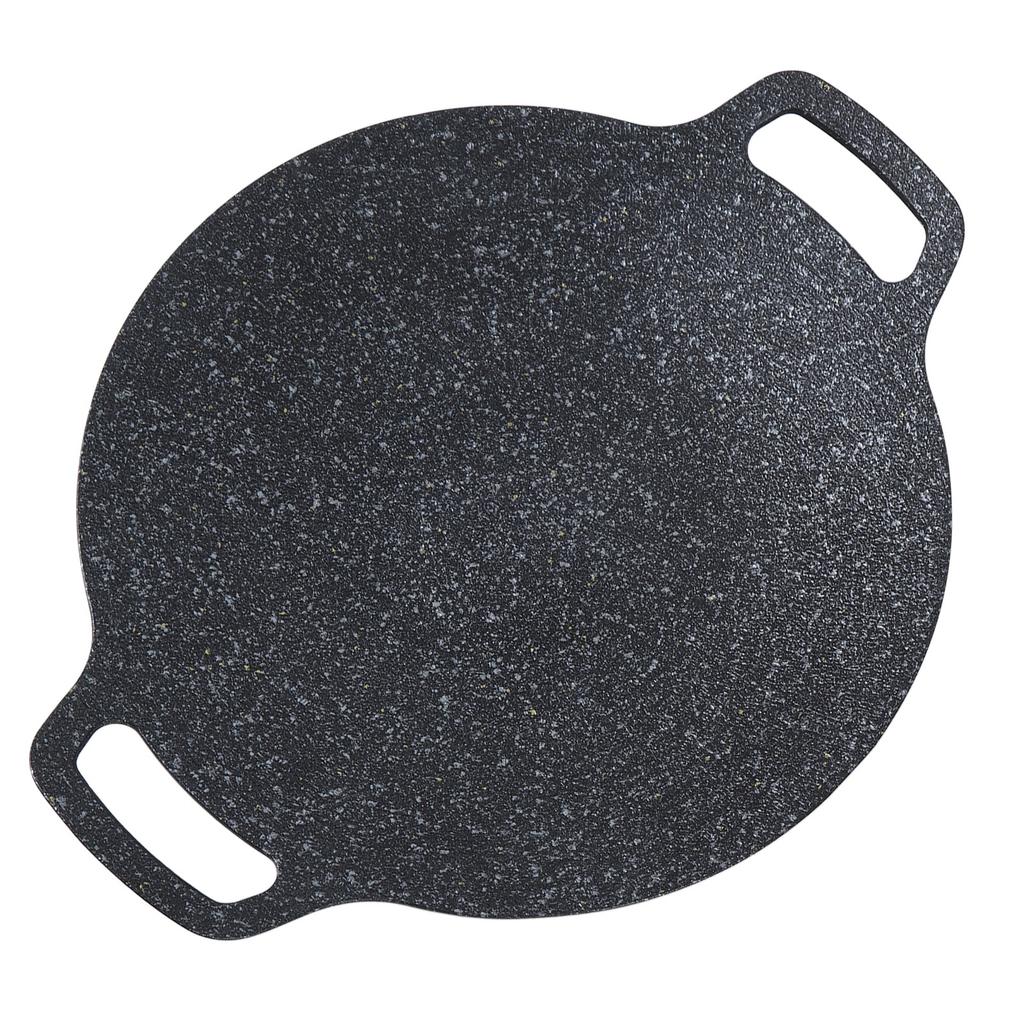 Okrągła patelnia grillowa w stylu koreańskim Aluminiowa nieprzywierająca powłoka z kamienia medycznego Patelnia grillowa do domu Mięsa