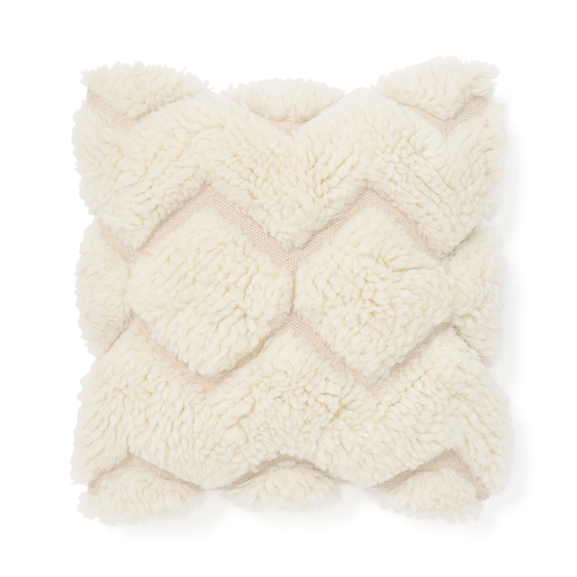 

Francfranc Zigzag Tufted Cushion Cover, 45cm x 45cm, White (096) - Perfect for interior decoration, housewarmings, or as a gift.