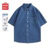 Men's Summer Denim Short-Sleeve Shirt