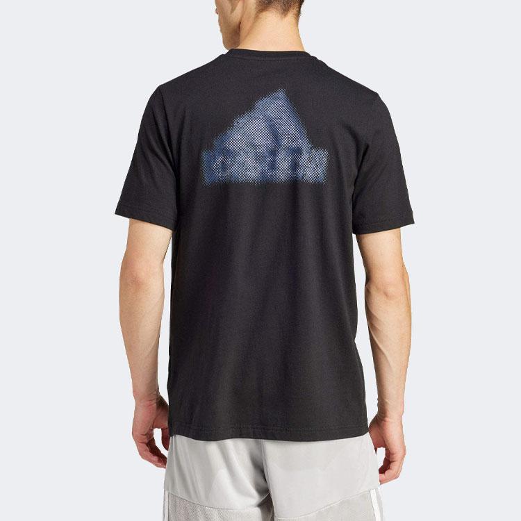 Adidas T Shirts Men's Black Crew Neck Moderate Straight Fit IN6229