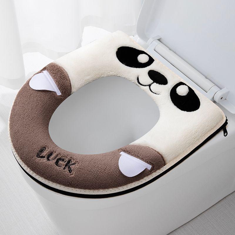 Four Season Universal Toilet Cover Toilet Seat Cushion Universal Zipper Style Household Toilet Seat Cushion Toilet Seat Cover