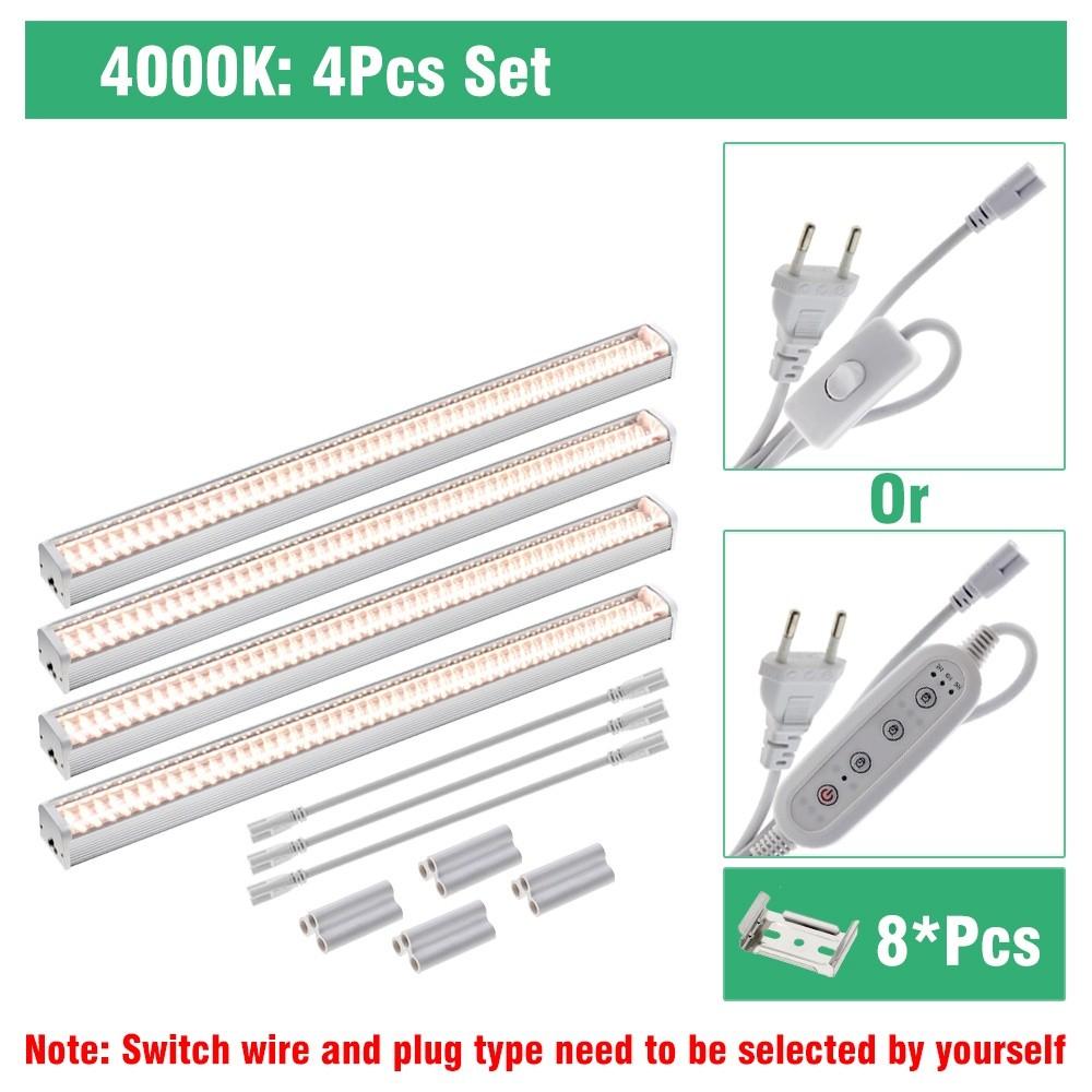 100-277V Tube Waterproof Indoor Plants Flower Seedling Growth Light LED Grow Light Household Full Spectrum Plant Light