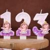 Creative Cake Digital Birthday Candle Purple Gradient Angel Girl Birthday Handmade Candle