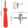 3PCS Tire Repair Tool Kit Valve Core Wrench 4 in 1 Valve Stem Remover Installer Car Tire Maintenance Tool