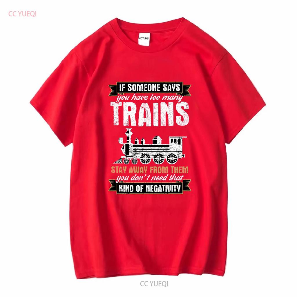 You Have Too Many Trains Funny Model Railroad Conductor Retro Mens T Shirt Vintage Washed Soft Slightly Streetwear Vintage
