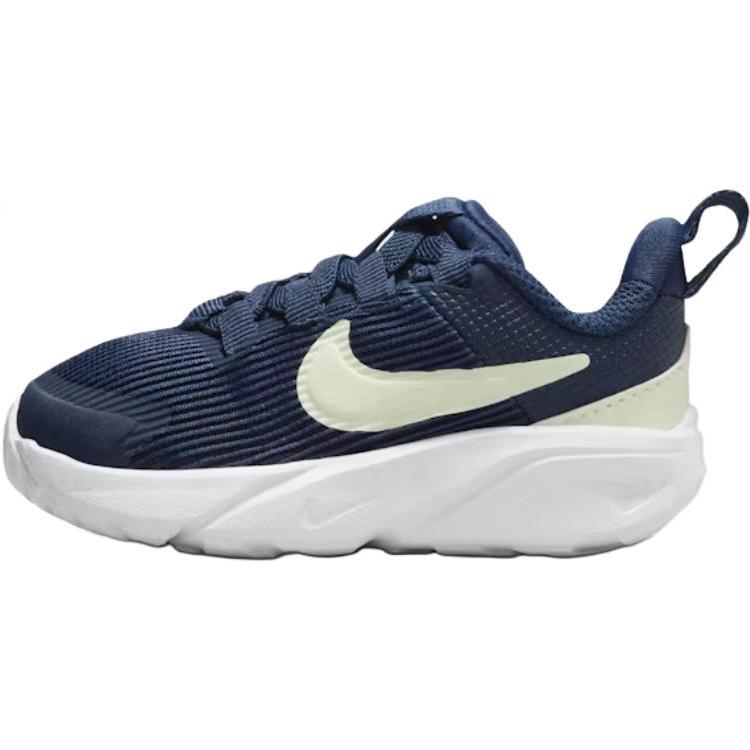 Nike Star Runner 4 TD Midnight Navy Volt Tint Baby Sneakers Blue Dusty-Cactus White DX7616-409