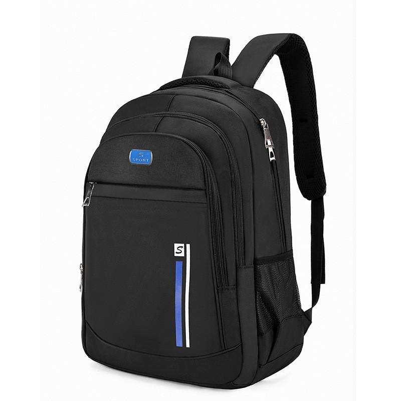 Letter S Backpack Waterproof Wear Resistant Zipper Adjustable Shoulder Strap