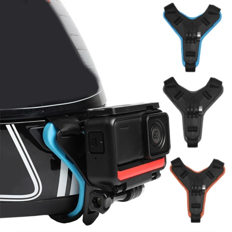 6 Piece Motorcycle Helmets Chin Mount Kit with Long Thumb Screw for Action Cameras and Smartphones