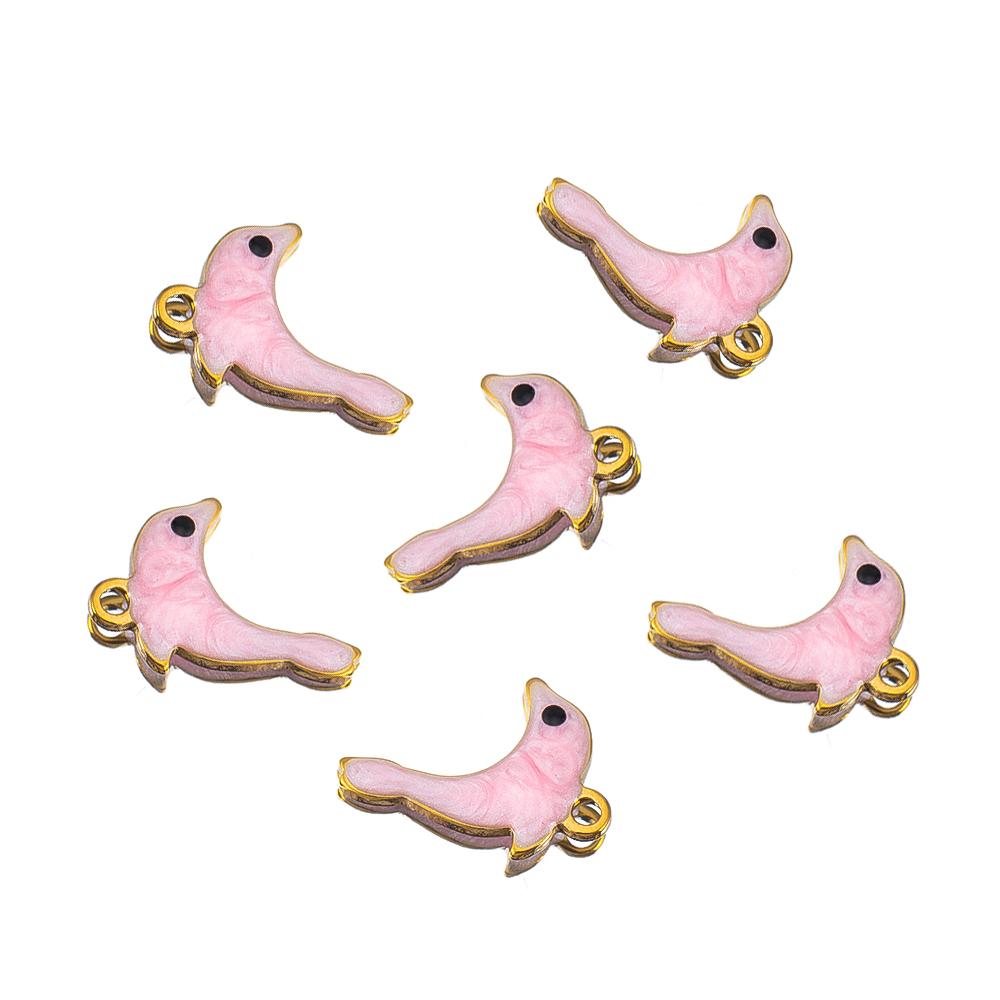 10pcs Stainless Steel Enamel Octopus Seahorse Dolphin Crab Clown fish Charm Bracelet Earring Pendant Base for DIY Jewelry Making