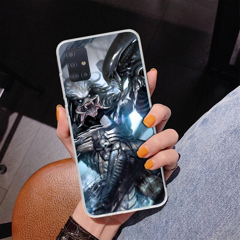 Alien Vs Predator Painted Phone Case For Samsung Galaxy A52 A32 A22 A12 A51 A31 A50S A30S A20S A10S Note 20 Ultra 10 Plus S10 A7