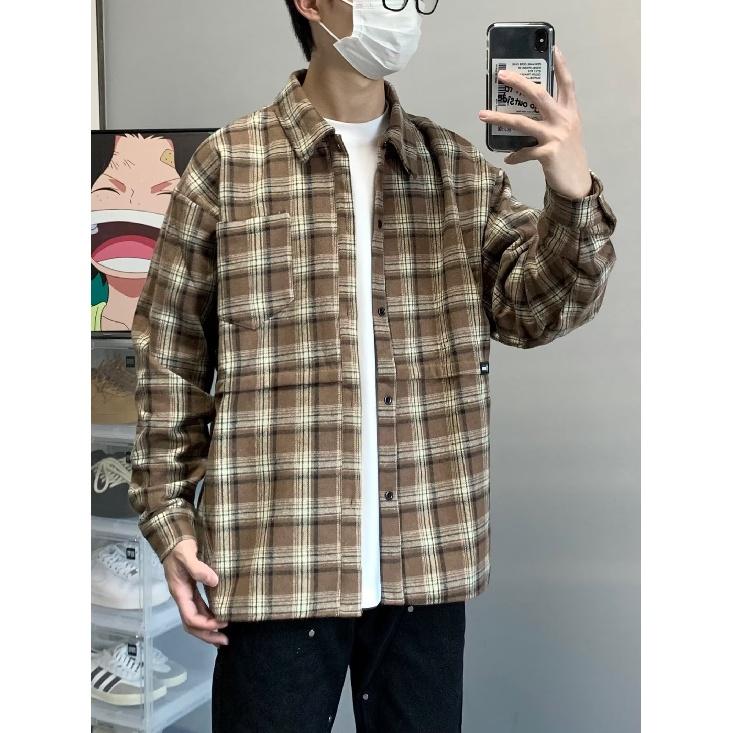 2024 Jaro a Podzim Pu Pánský Pohledný Kabát Ins High Street Módní Značka Hong Kongský Styl Japonský Harajuku Styl Korejský Styl Trendy Volná Bunda