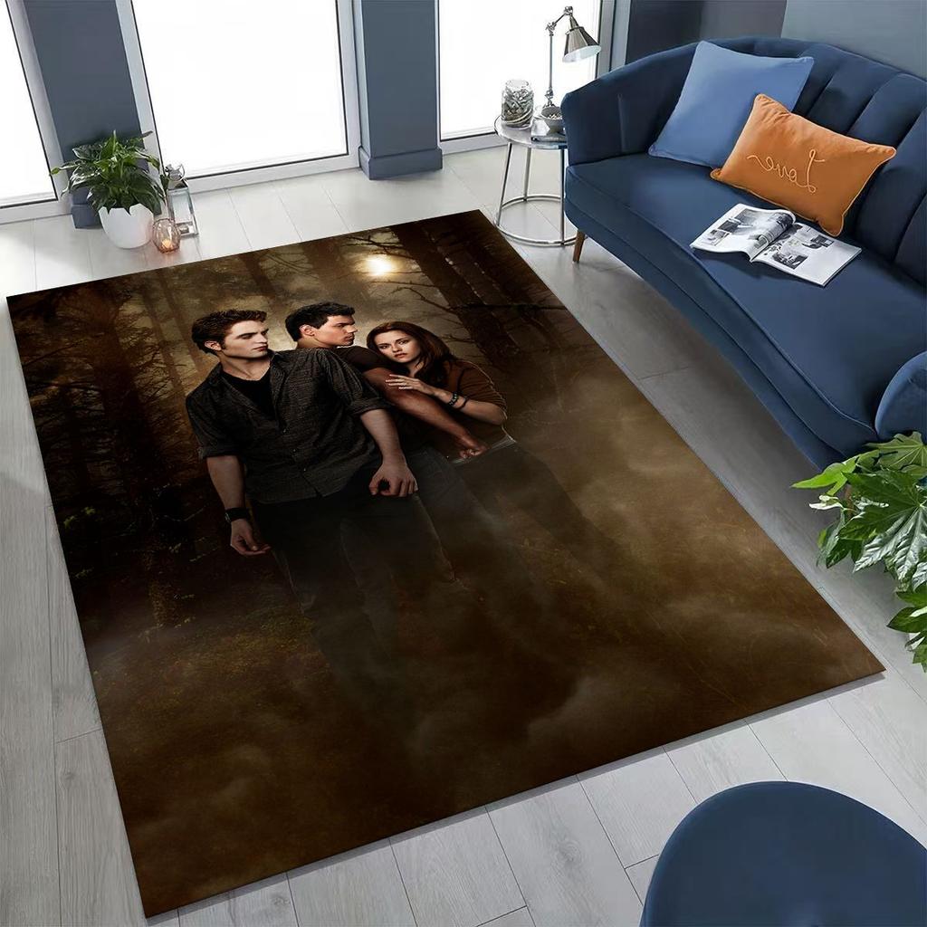 New Twilight Saga Isabella Edward Art Rug for Bedroom Living Room Sofa Home Doormat Decor, Large Kids Non-slip Floor Mat