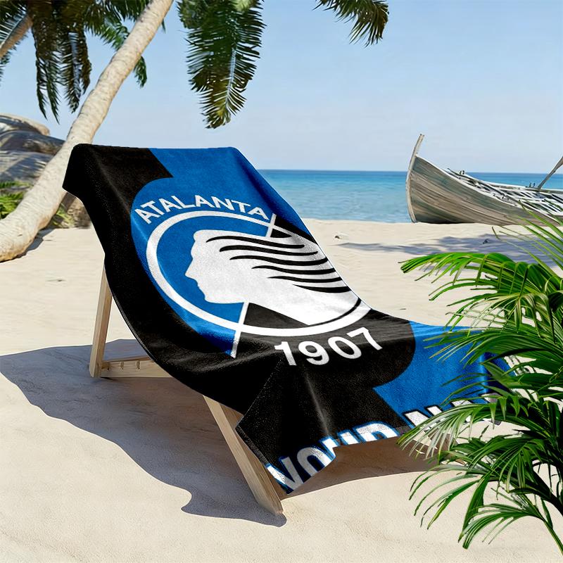 Custom Name Atalanta BC Print Beach Towel, Large Soft Quick Dry Towel for Beach Camping Swimming