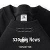 320g Heavyweight American Style Pure Cotton Unisex T-shirt - Thick, Non-Transparent, Summer Loose Fit, Pure White