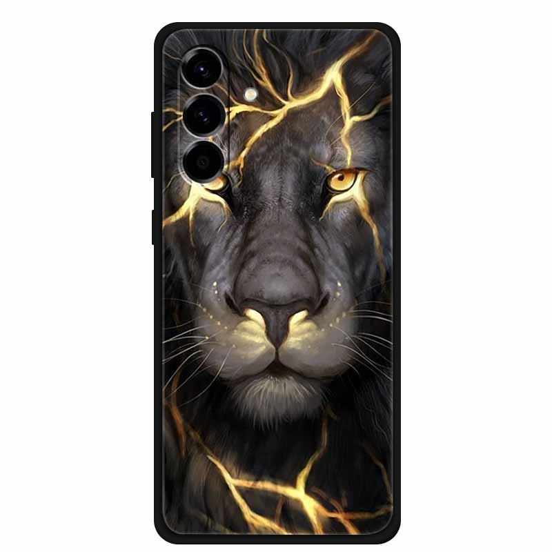 For Samsung Galaxy S25 FE 5G Case Soft Silicone TPU Black Phone Cover For Galaxy S25 FE 5G Protective Cartoon Bumper Coque S25FE