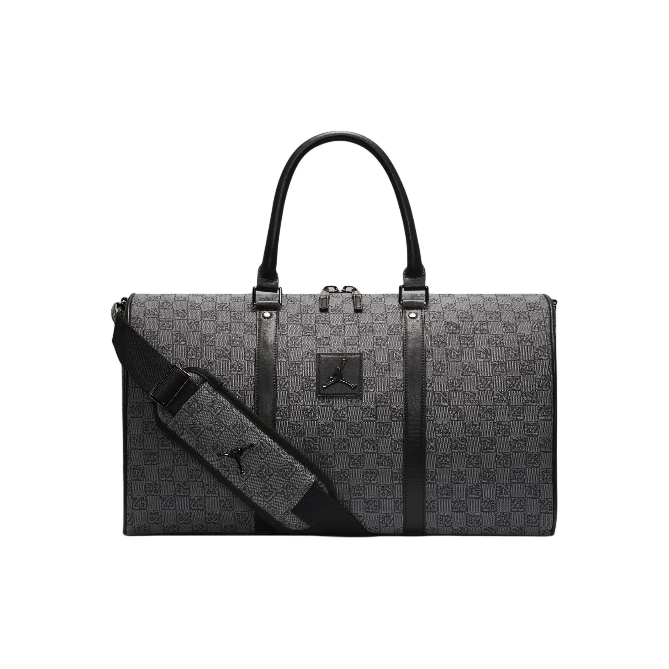 Jordan Letter Combination Fashion Sports Polyester And PU Travel Bag Unisex Travel Bags Dark-Gray MA0759-G9Q Dark Smoke Gray