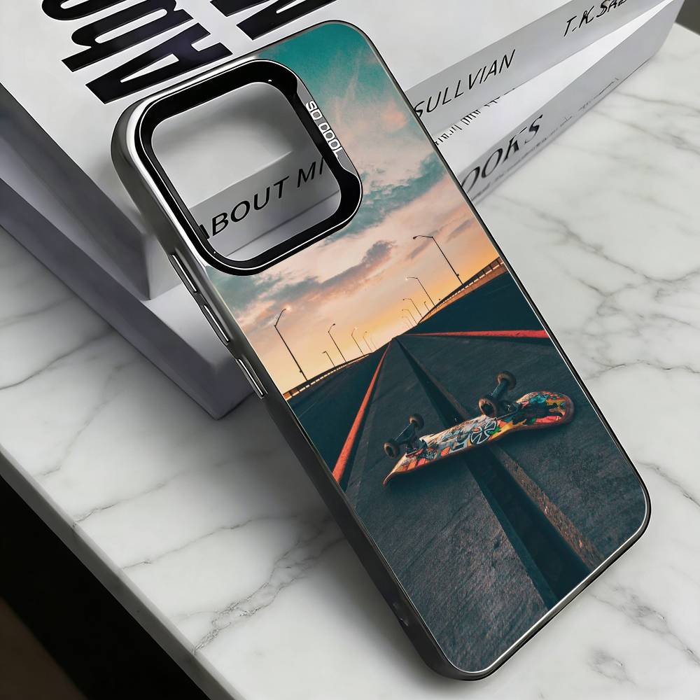 

Скейтборд культура Чехол для телефона для iPhone 17,16,15,14,13,12,11 Plus,Pro Max,XS,Красочный Серебристый Черный Чехол iPhone15promax