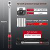 652F Ergonomic Torque Wrench Tool Steel Nonslip Grip Repair Hand Tool For Professional Technicians And Hobbyists